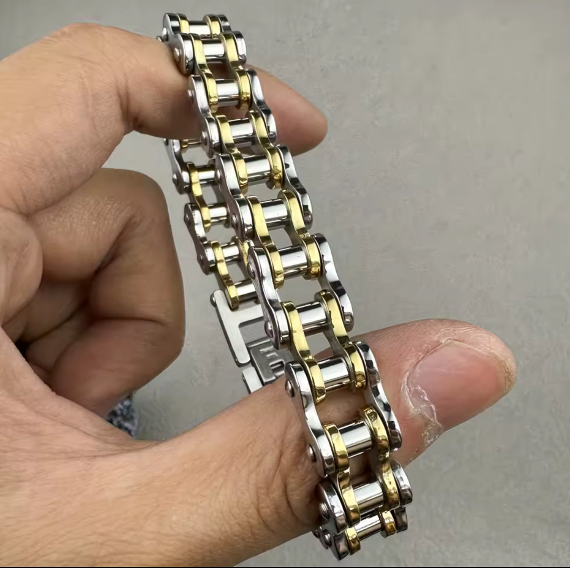 Biker chain bracelet