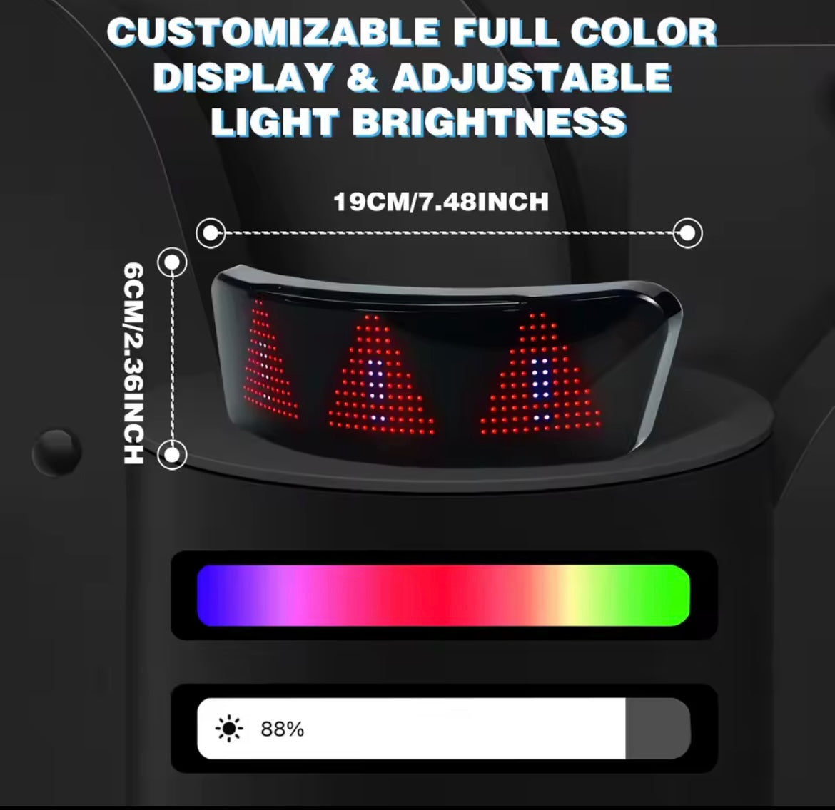 LED Helmet Screen